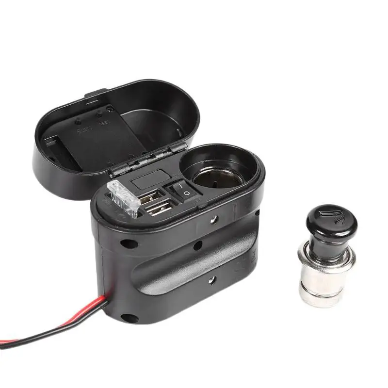 12 V 24 адаптер зарядного устройства с двойным USB светодиодный вольтметр