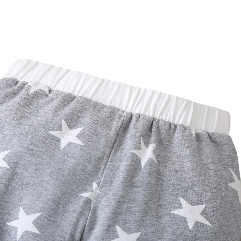 

Baby Winter Colthing Children's Fashion Suit Print Long Sleeved Top + Star Print Trousers Two Piece Set3