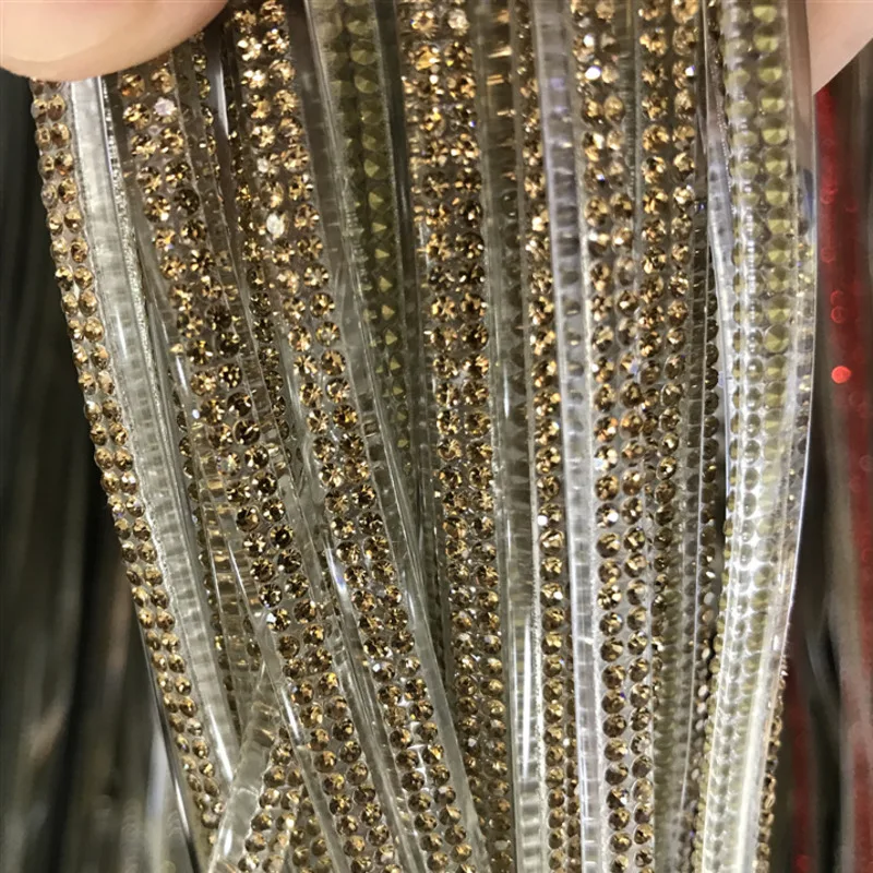 2 ярда ПВХ стразы обвязка для сандалий сумок обуви мебели прозрачный красный