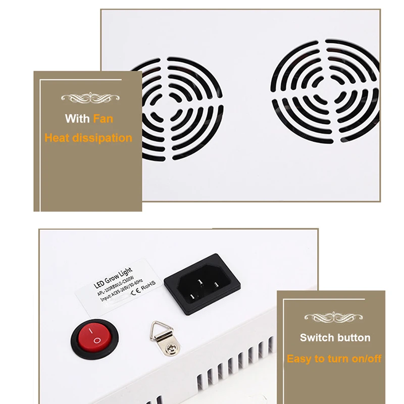 Фитолампа светодиодная полного спектра для выращивания растений 265 в - купить по