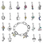 Браслет женский из серебра 925 пробы с подвеской в виде четырехлистного клевера