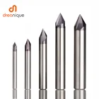 1 шт. фрезерный резец с ЧПУ Карбид фаски 60 90 120 градусов с покрытием 3 флейты Концевая фреза для гравировки и резьбы фрезы