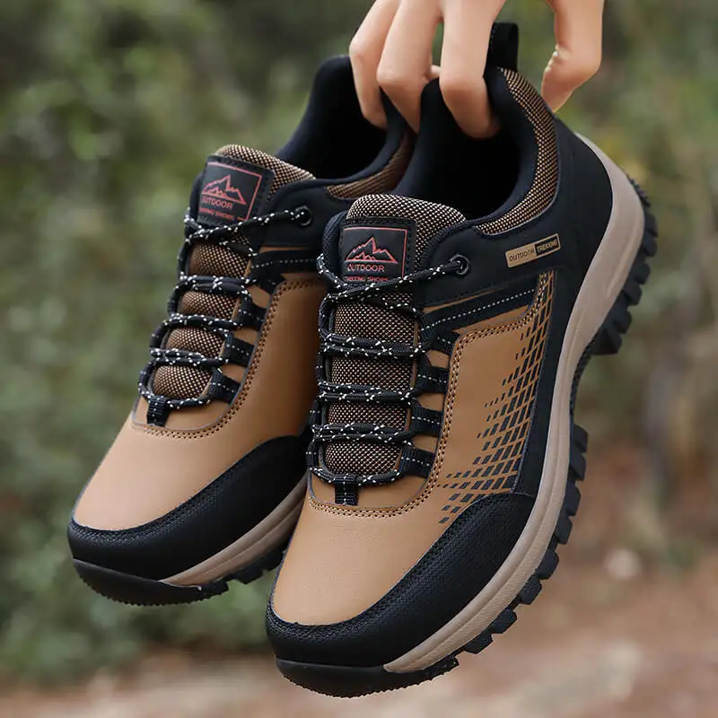 

Leather Men Outdoor Casual Shoes Luxury Brand England Trend Hiking Shoes Men Sneakers Italian Breathable Leisure Chaussure Homme