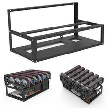6 GPU Slots Stand Durable Open Mining Rig Frame Case Durable Open Mining Rig Frame Case Stackable Miner Computer Rack Hot Sale