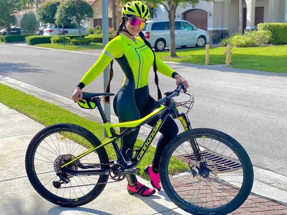 XAMA Женская одежда с длинным рукавом skinsuit профессиональная командная для езды на