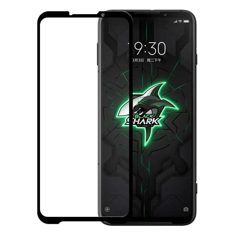 1Pc Full Tempered Glass Screen Protector +1Pcs Antiskid Silicon Soft Case For Xiaomi Black Shark 3 Phone | Мобильные телефоны и