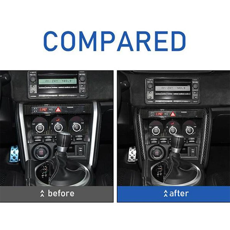 

Carbon Fiber Center Console CD Panel Trim Ignition Device Start Button Frame for Subaru BRZ Toyota 86 2013-2020