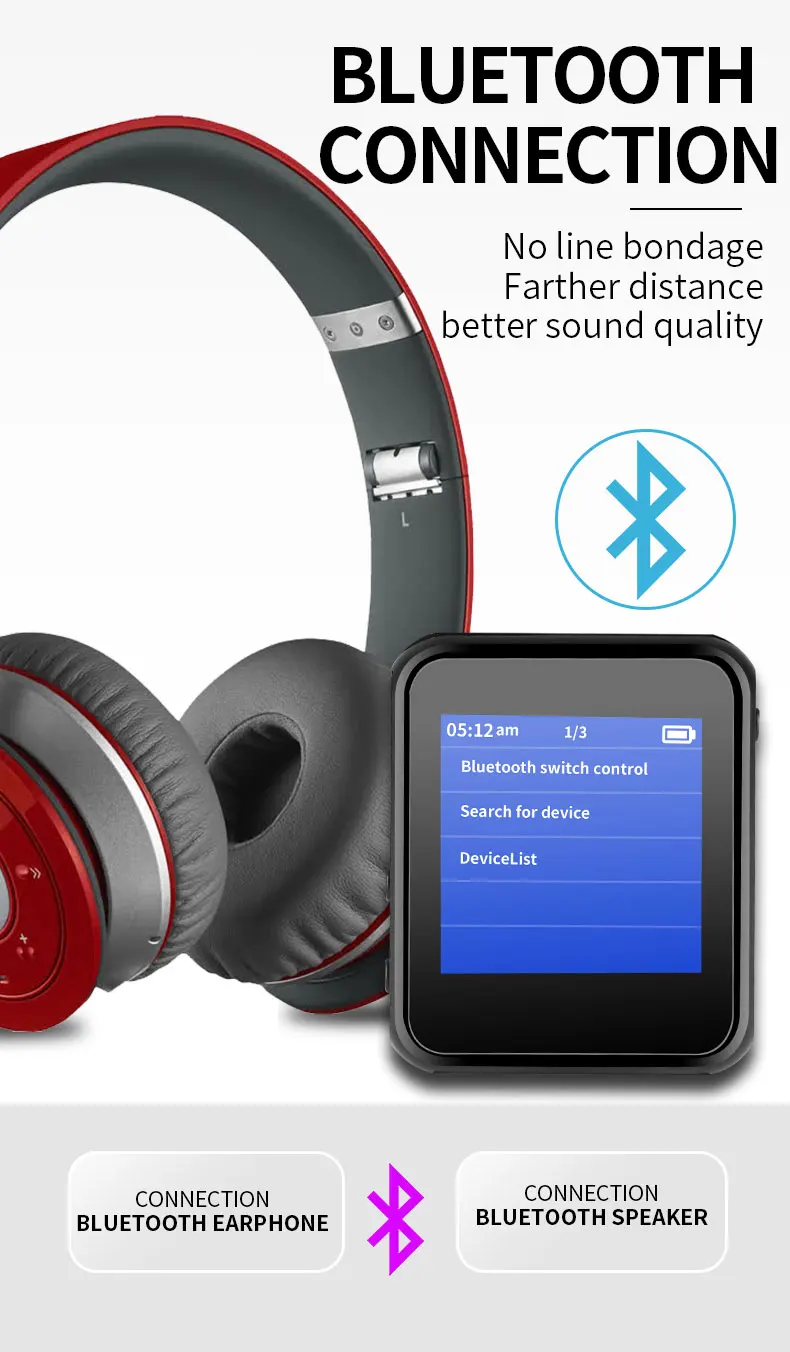 Bluetooth часы mp3 с HiFi звуком сенсорный экран HD цветной экран Портативные умные часы для бега mp3 музыкальный плеер