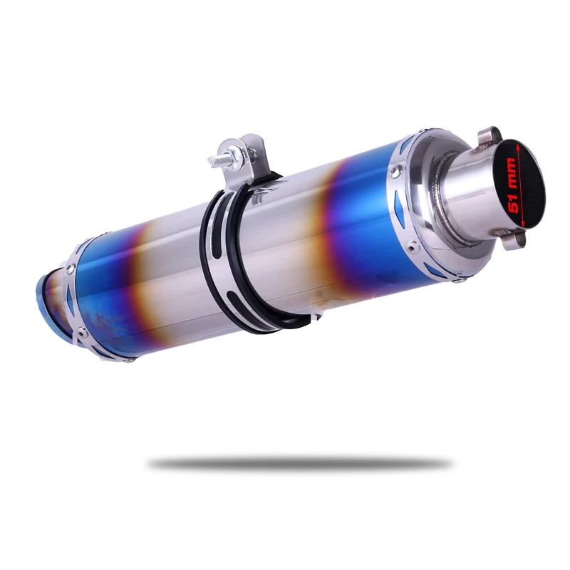 

36~51mm Universal Motorcycle Racing Muffler SC Exhaust Escape Pipe Slip On Ninja250R Ninja250 D-TRACKER Ninja250SL ER-4n Z400FX