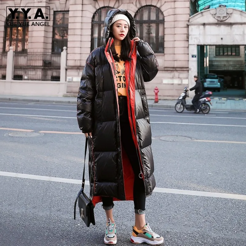 Зимняя женская куртка длинное стеганое пальто новинка большой размер утепленная