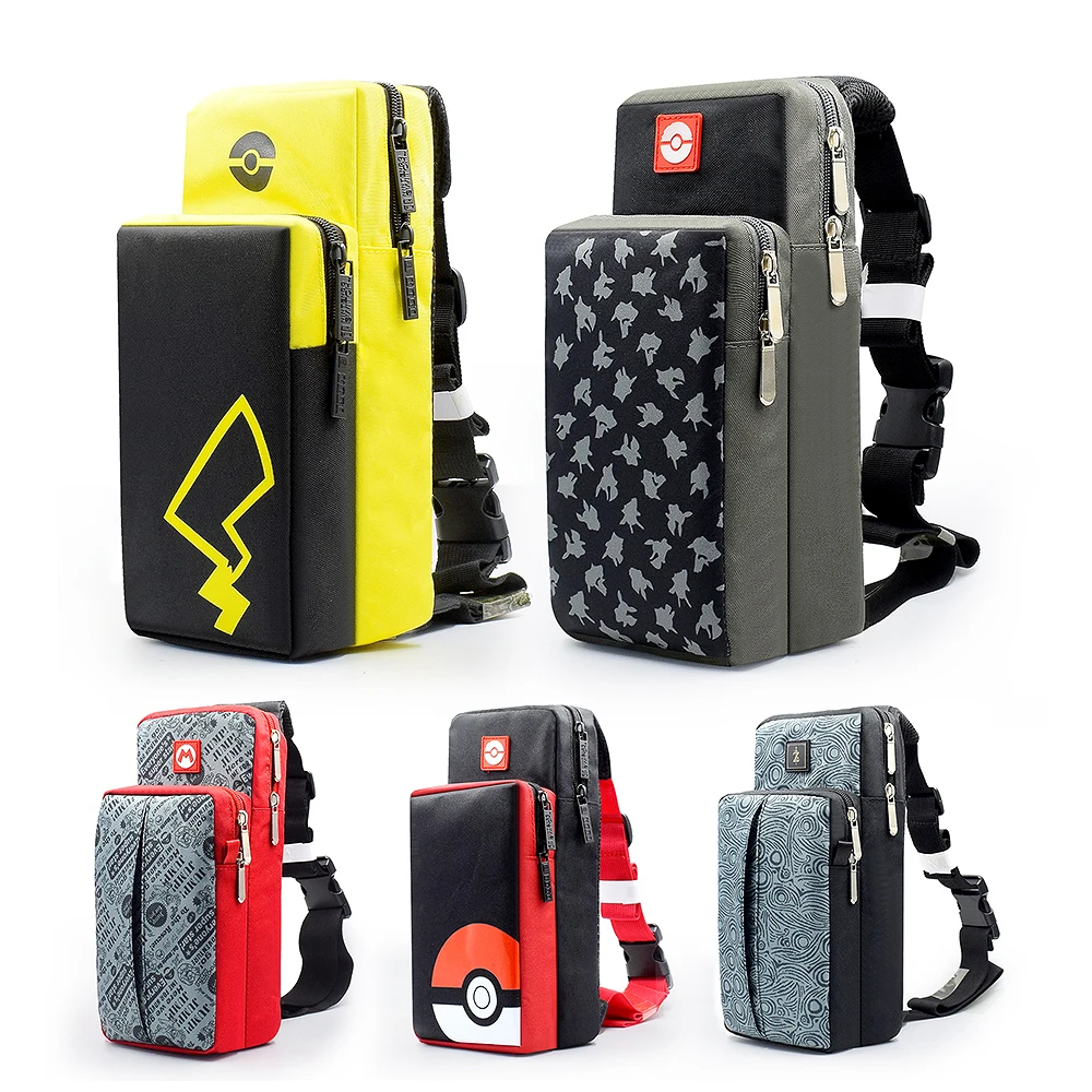 Нагрудный чехол через плечо сумка для хранения подходит Nintendo Switch Lite/Switch разумная