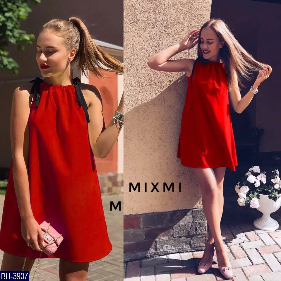 Новое поступление 2019 кружевное женское платье с бантом без рукавов