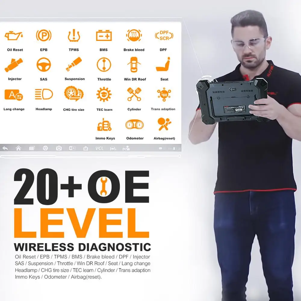 2021 Autel MaxiCOM MK908 31 + услуги все системы инструмент для диагностического