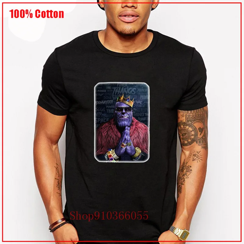 2020 Новая Мода Бесконечность войны танос рубашка мужская Летняя Повседневная