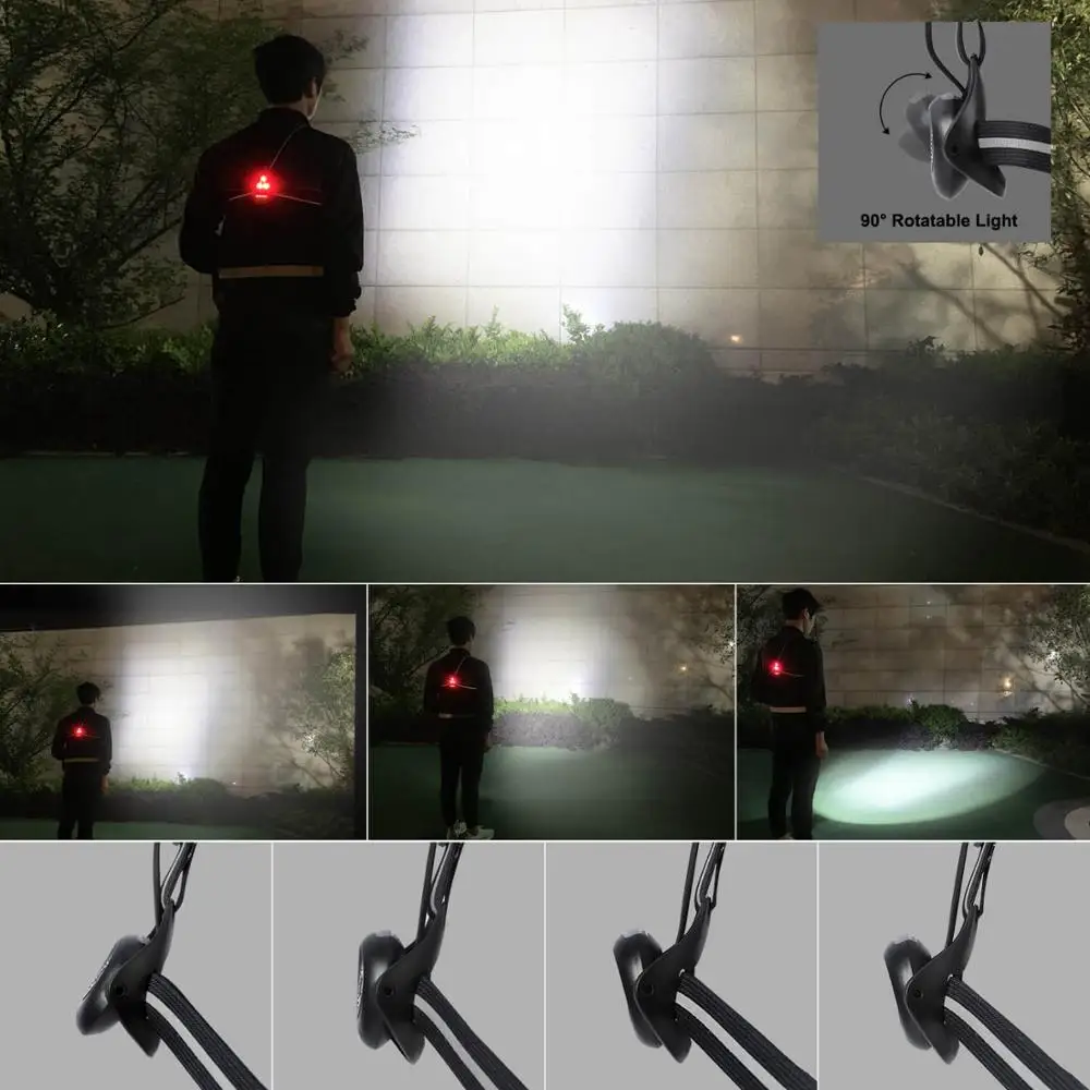 WEST для бега и езды на велосипеде светильник 2200 мАч USB зарядка ночной