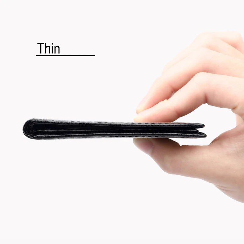 Тонкая кредитница из углеродного волокна мини-кошелек искусственной кожи с рчид