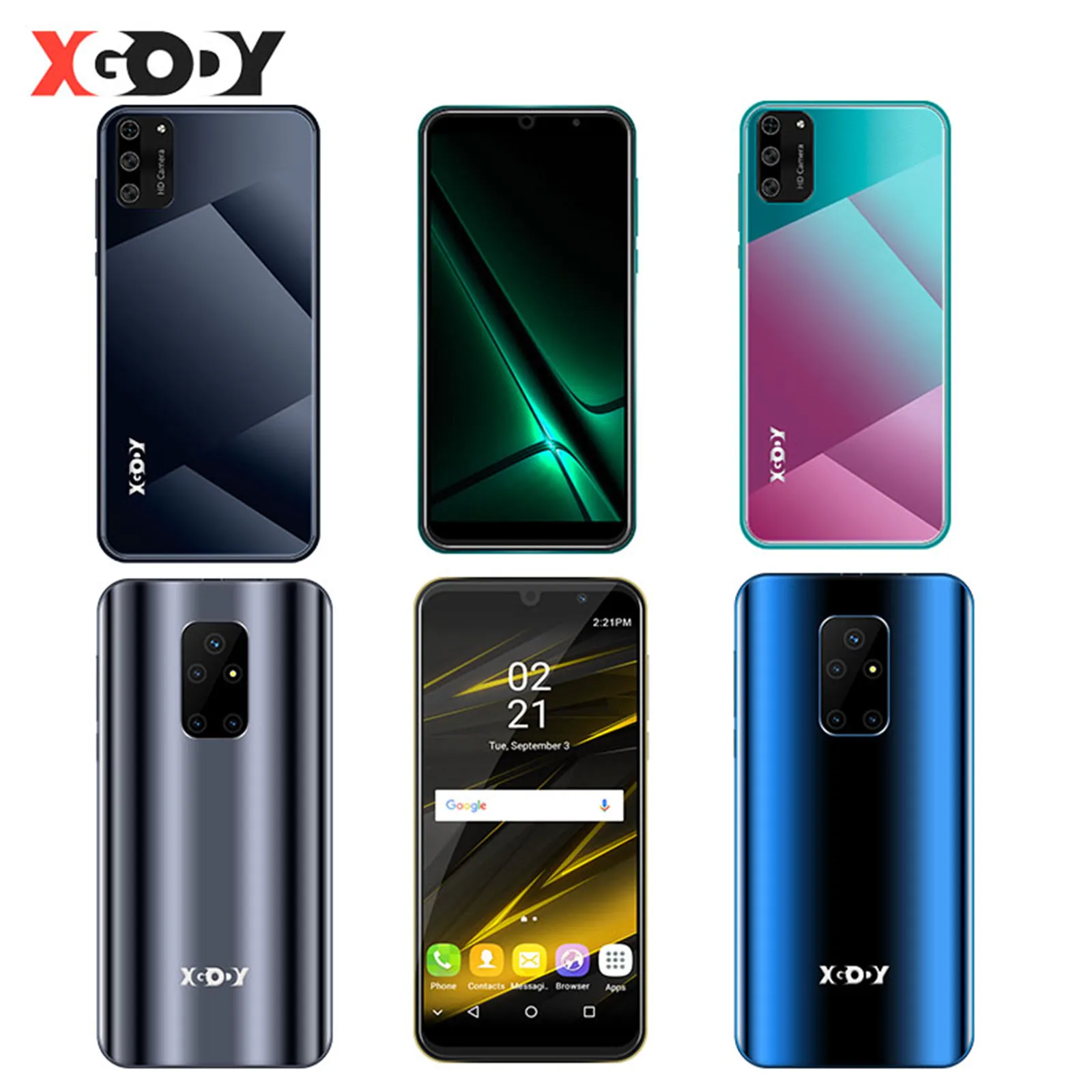

XGODY 5.5inch Smartphone Android 9.0 18:9 Full Screen 1GB 8GB Quad Core 5MP Camera 2500mAh GPS WiFi 3G Mobile Phones from Spain