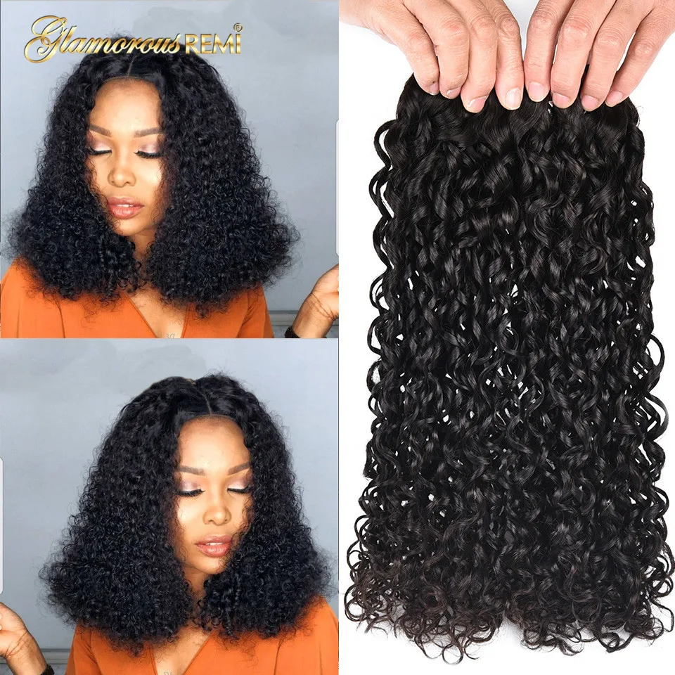 Двойные нарисованные человеческие волосы уток Флекси стержень кудри Funmi remy волосы пряди 1 3 4 шт курчавые вьющиеся волосы плетение Пикси локон высокое соотношение