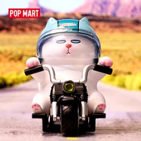 pop mart vivi cat helmet series blind box collection doll collectible cute action kawaii animal toy figures free shipping