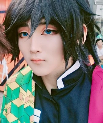 Аниме! Demon Slayer: Kimetsu no Yaiba Tomioka Giyuu Combat gear, костюм для косплея, наряд на Хэллоуин, новинка