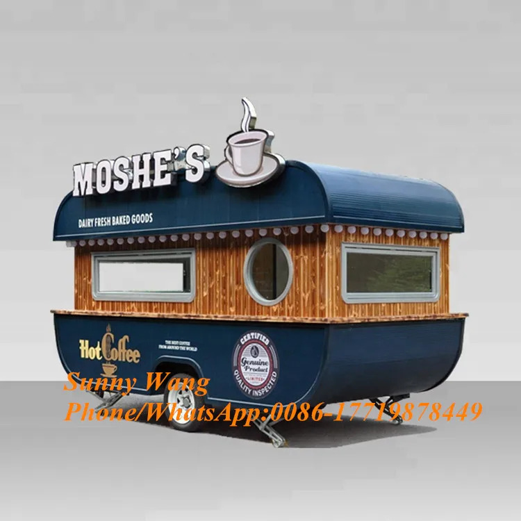 Винтаж Стиль Еда грузовик с прицепом мобильный Кухня ресторан быстрого для хот