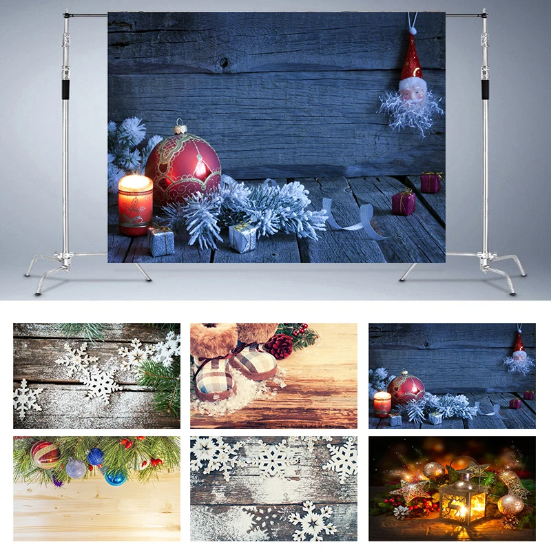 Nitree веселого Рождества Снежинка Подарочная Деревянная Напольная доска сосны фон