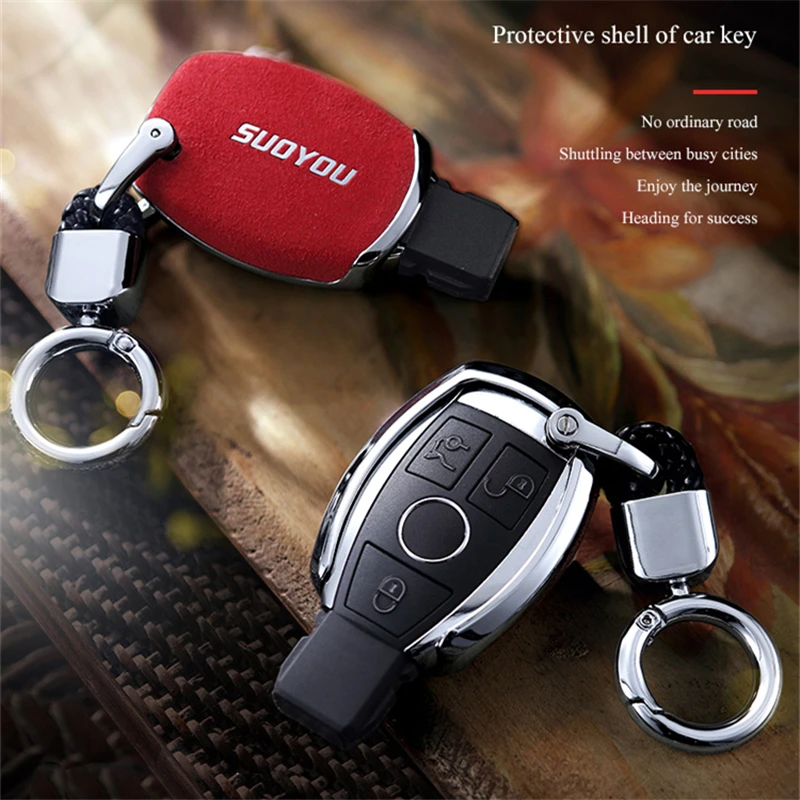 Чехол с искусственным мехом для ключей автомобиля чехол откидной крышкой от Mercedes