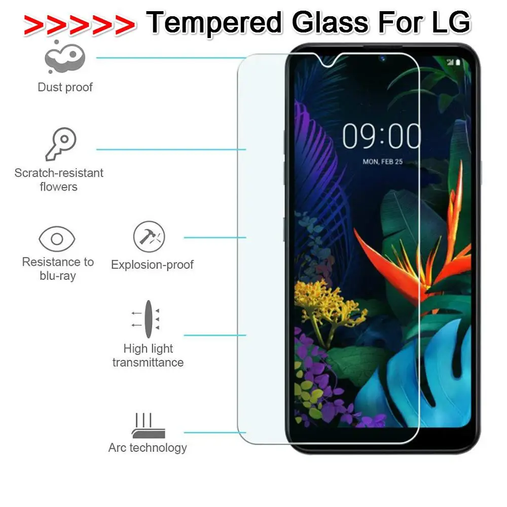 Закаленное стекло для LG V50ThinQ V40 K70 K30 K11 Q7 Plus прозрачный протектор экрана для LG Q60 Q6 G7 K9 G8S thinq 2.5D защитная пленка