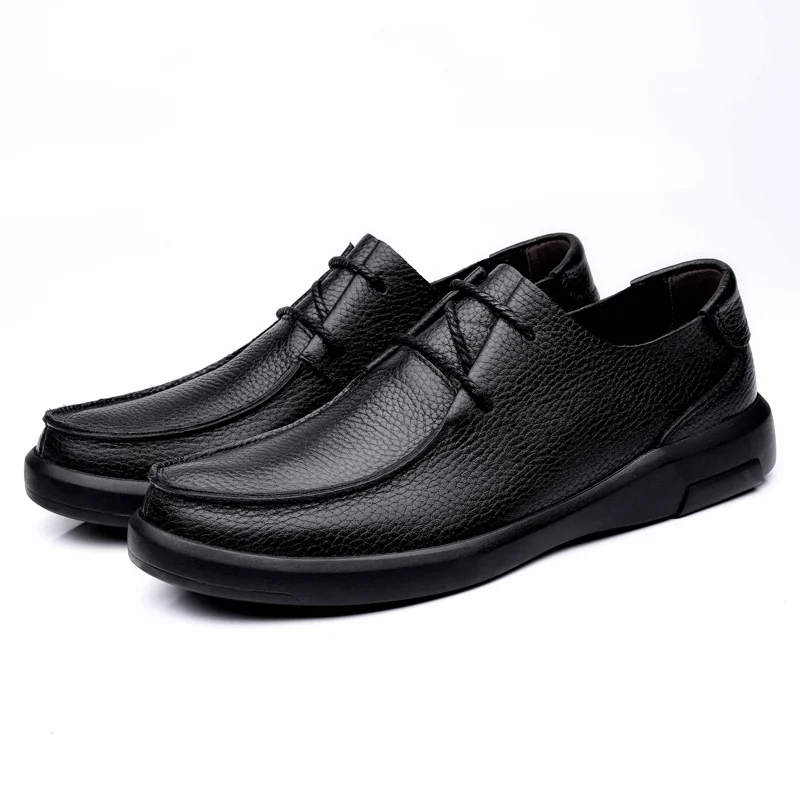 

Men Oxfords Genuine Leather Dress Shoes Brogue Lace Up Mens Casual Shoes Luxury Brand Moccasins Loafers Men 2021 Plus Size 37-47