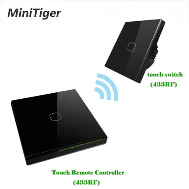 Minitiger стандарт ЕС сенсорный выключатель + беспроводной переключатель (сенсорный