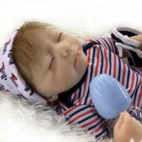 18 reborn dolls closed eyes for collection fine painting not factory baby toy gifts