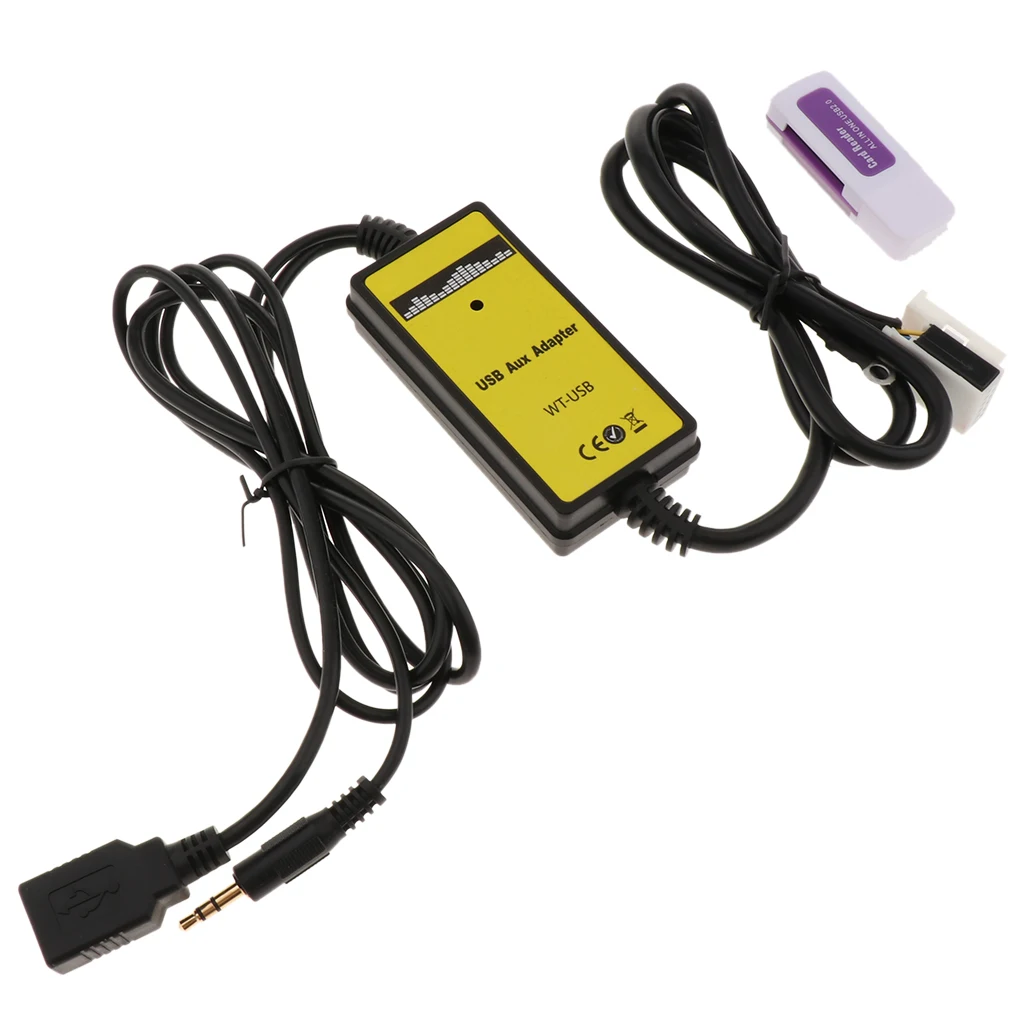 Автомобильный USB Aux в адаптер mp3-плеер радио интерфейс для VW Jetta/MK5/Golf/Passat(5.1ft длина