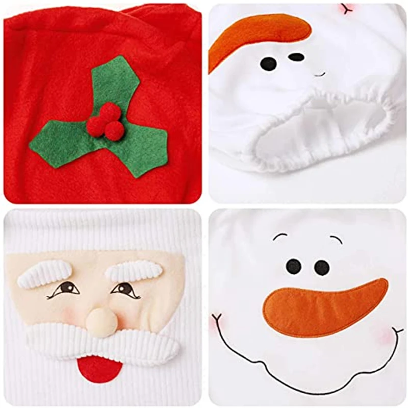 

3pcs/lot Santa Claus Toilet Seat Cover Set Christmas Decorations for Home Bathroom Mat Xmas Decor New Year Navidad Decoration