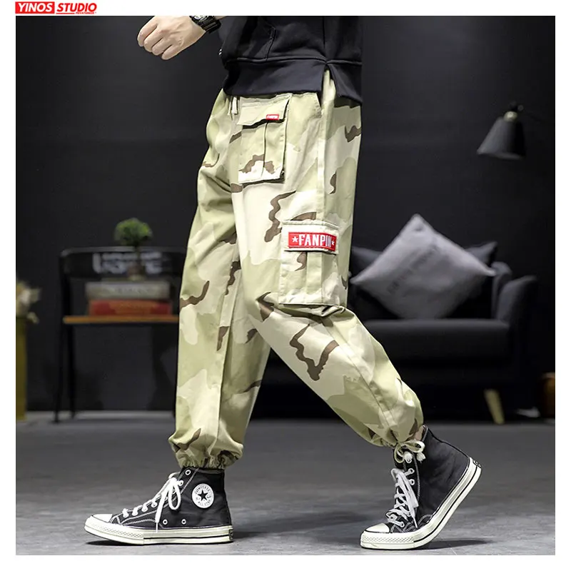 Мужские камуфляжные брюки повседневные японские Леггинсы свободные шаровары