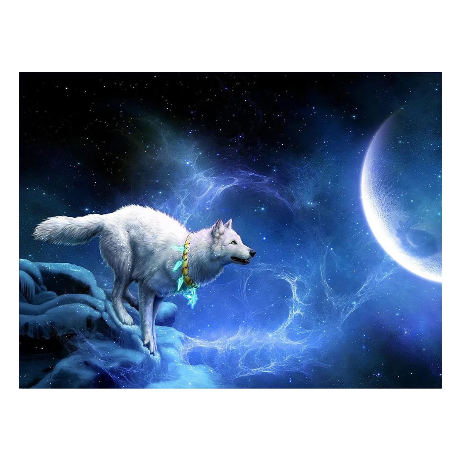 

HJMGL 5D алмазная картина Луна волк Сделай Сам полная дрель кристальная вышивка крестиком художественный Настенный декор Алмазные dotz наборы д...