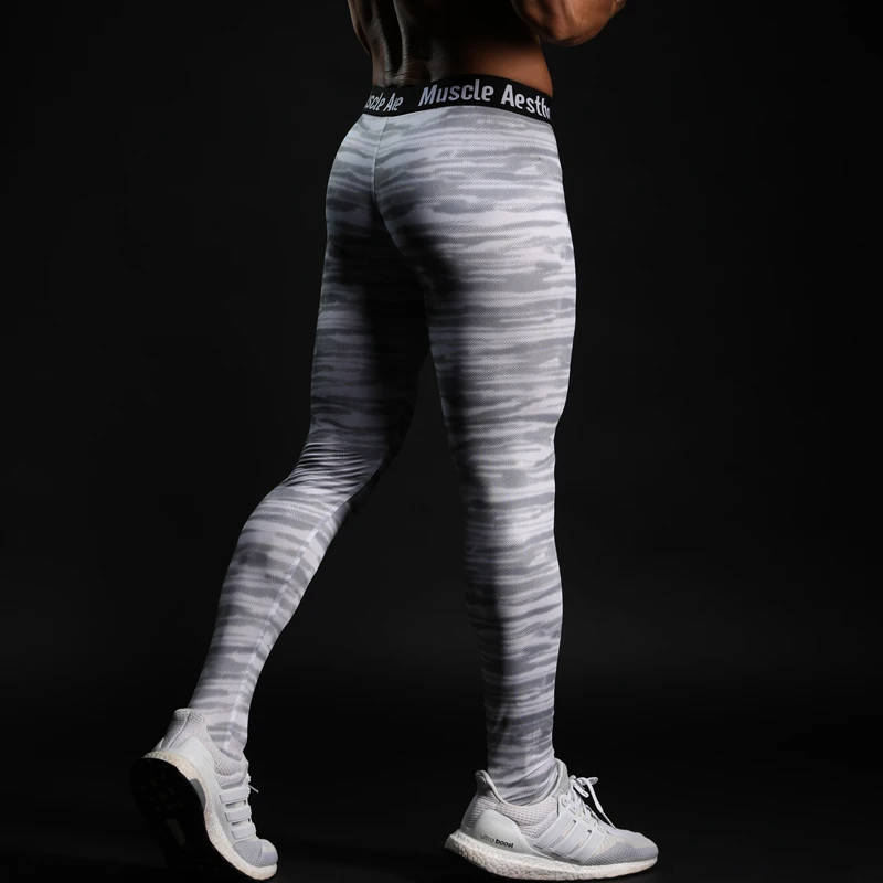 Спортивные Леггинсы для бега спортзала фитнеса мужские компрессионные