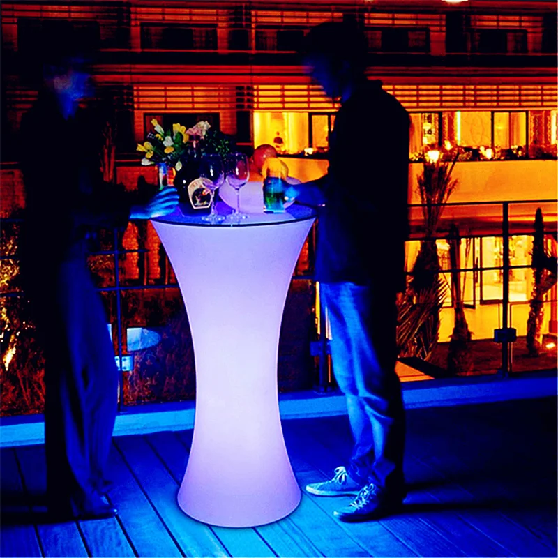 

Перезаряжаемый светодиодный коктейльный стол