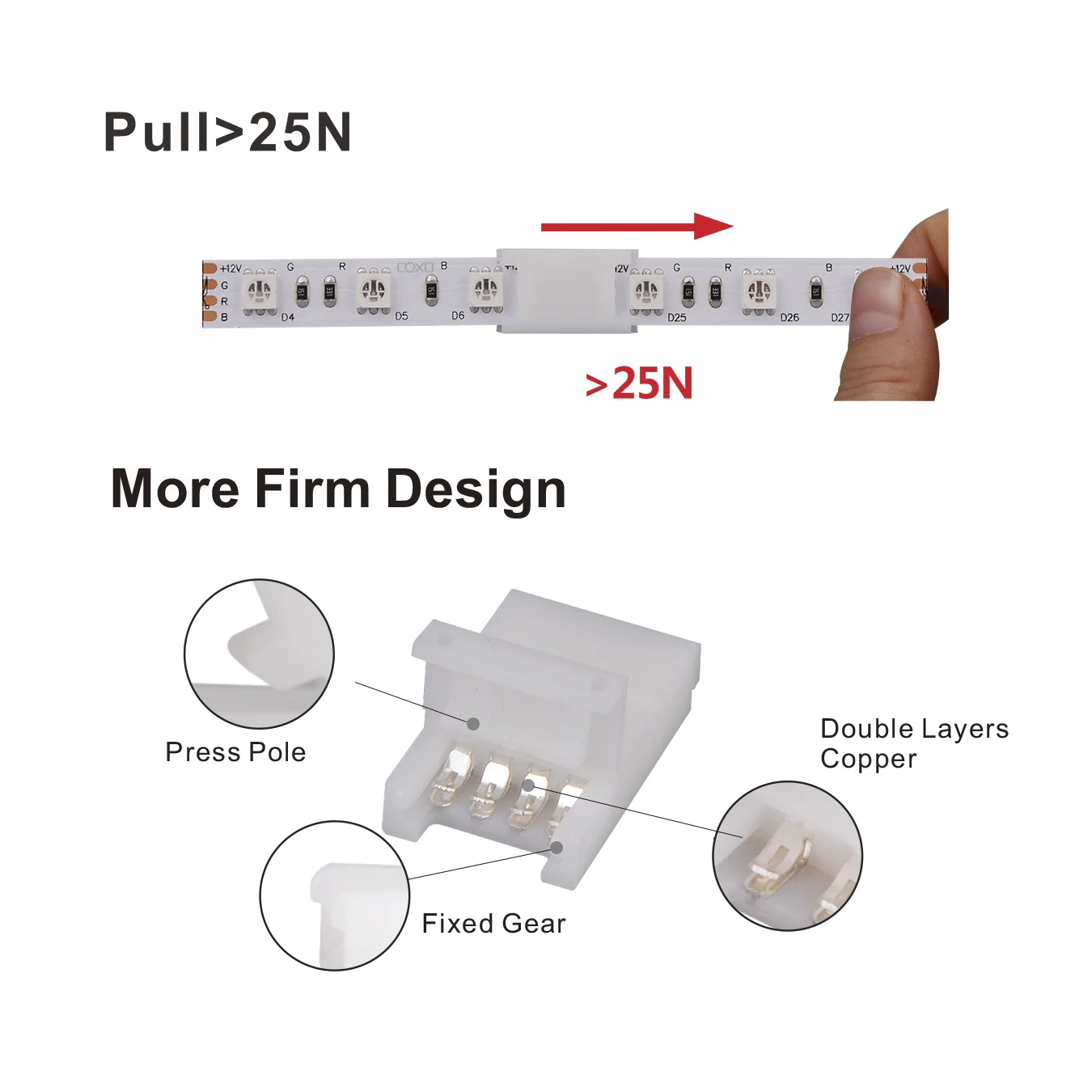 10 шт. 4-контактные разъемы для светодиодной ленты RGB мм без проводов пайки 5050 4