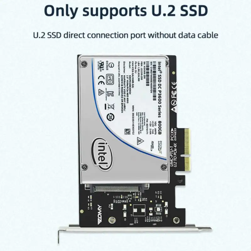 U.2 PCI E адаптер U2 PCIe конвертер SFF-8639 SSD PCI-e карта контроллера с волокнно-Оптической