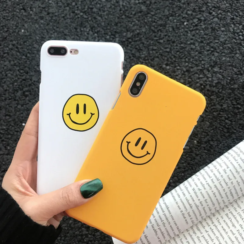 Новый креативный чехол для телефона со смайликом iPhone X XS XR XSMax 8 7 6 6S PluS жесткий с