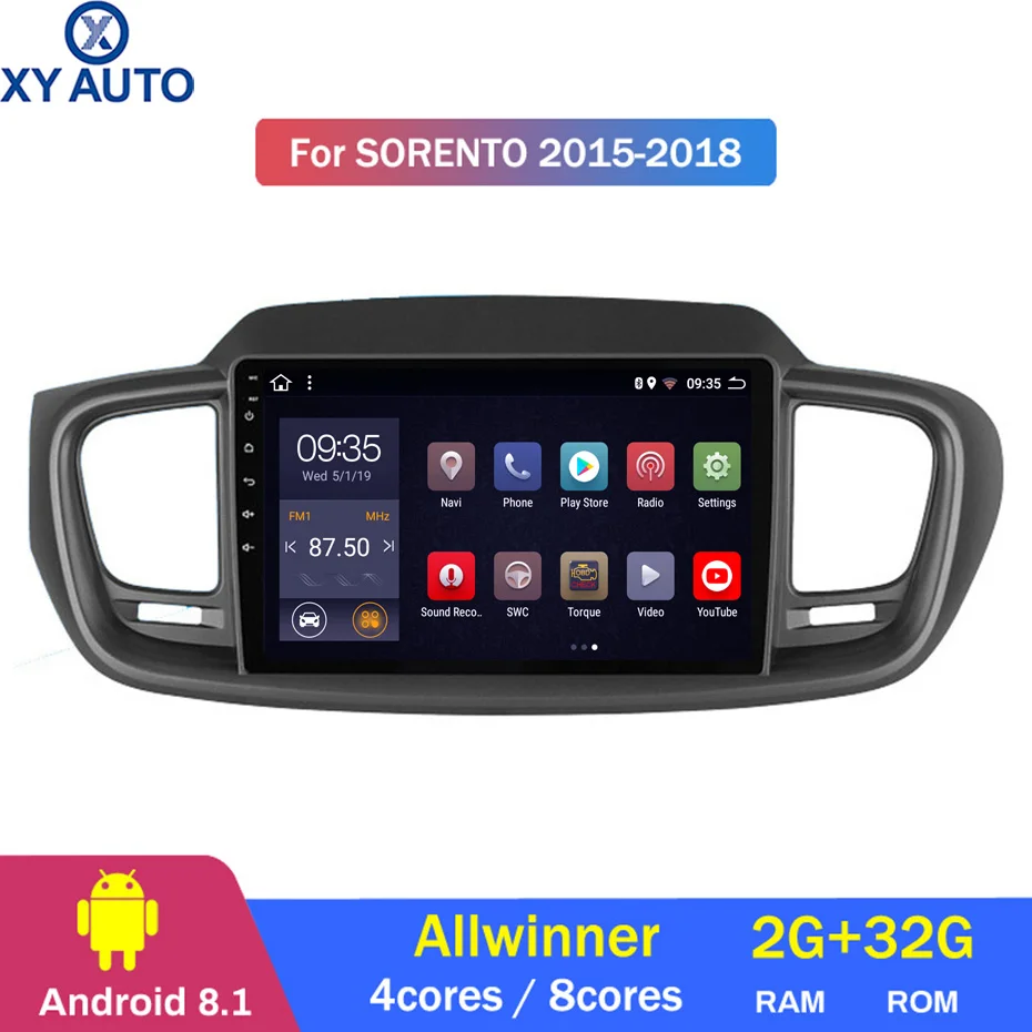 10 1 дюймовый 2.5D IPS HD мультисенсорный экран Android 2018 2 Гб ОЗУ 32 ПЗУ NAVI для Kia Sorento 2015 с