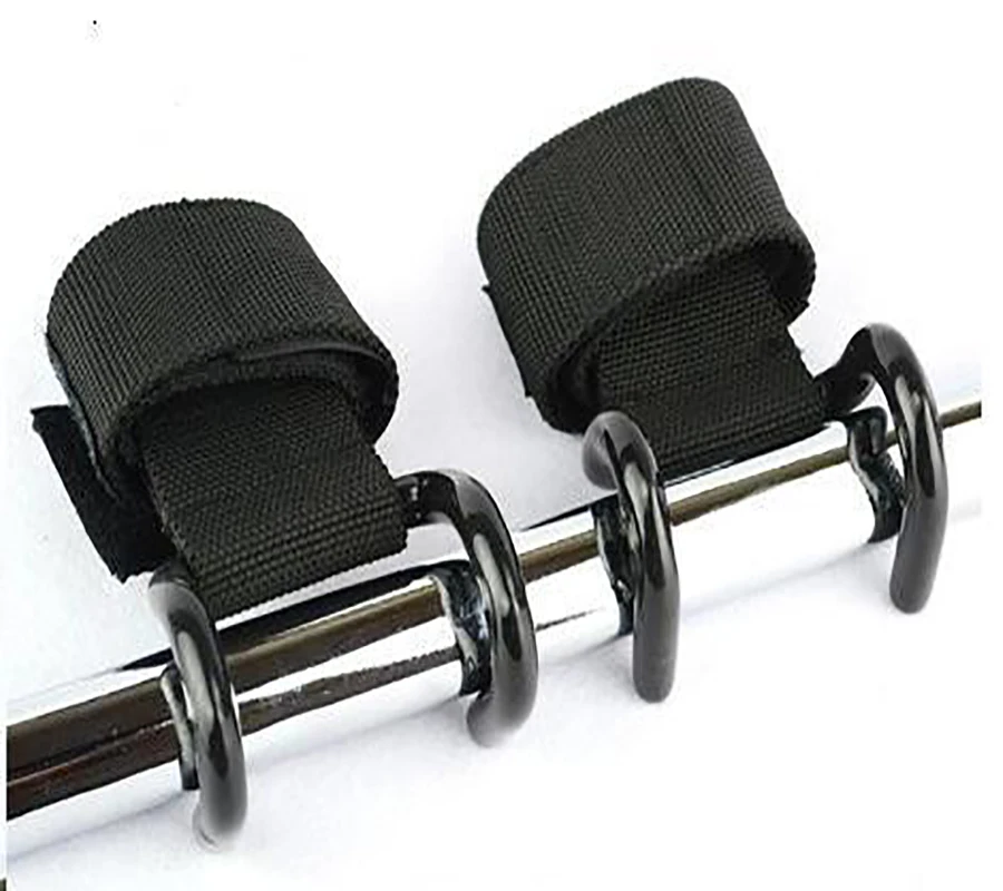 

2 Pcs Weight Lifting Hooks Hand-bar Wrist Straps Gym Fitness Hook Weight Strap Pull-ups Power Lifting Gloves For Weight Training