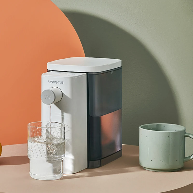 Декоративный столешничный настольный фонтан для питья Joyoung Mini Water Dispenser с быстрым нагревом за 3 секунды, переносной электрический чайник с насосом самообслуживания и емкостью на 220В.