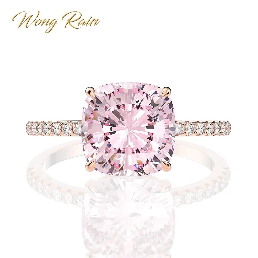 Wong Rain 100% 925 пробы Серебряный Драгоценный камень с муассанитом свадебное