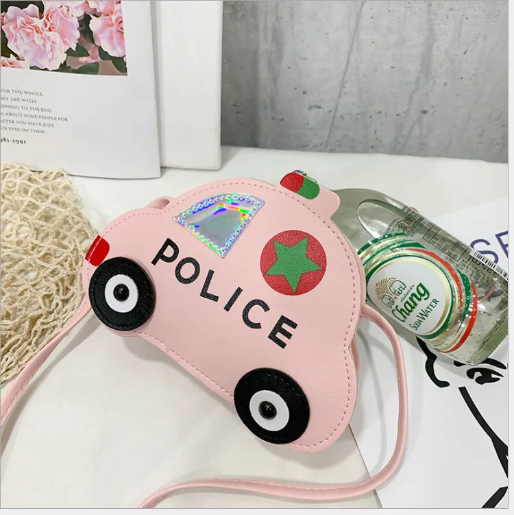 

Korean fashion cartoon car children's bag lovely messenger bag Korean children's change shoulder bag is convenient and practical
