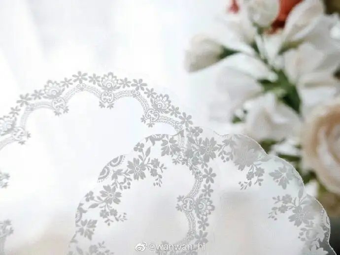 

Shabby Chic Lace Transparent Frame Stickers Special collage card DIY Junk Journal Diary Planner Scrapbooking Album Decoration