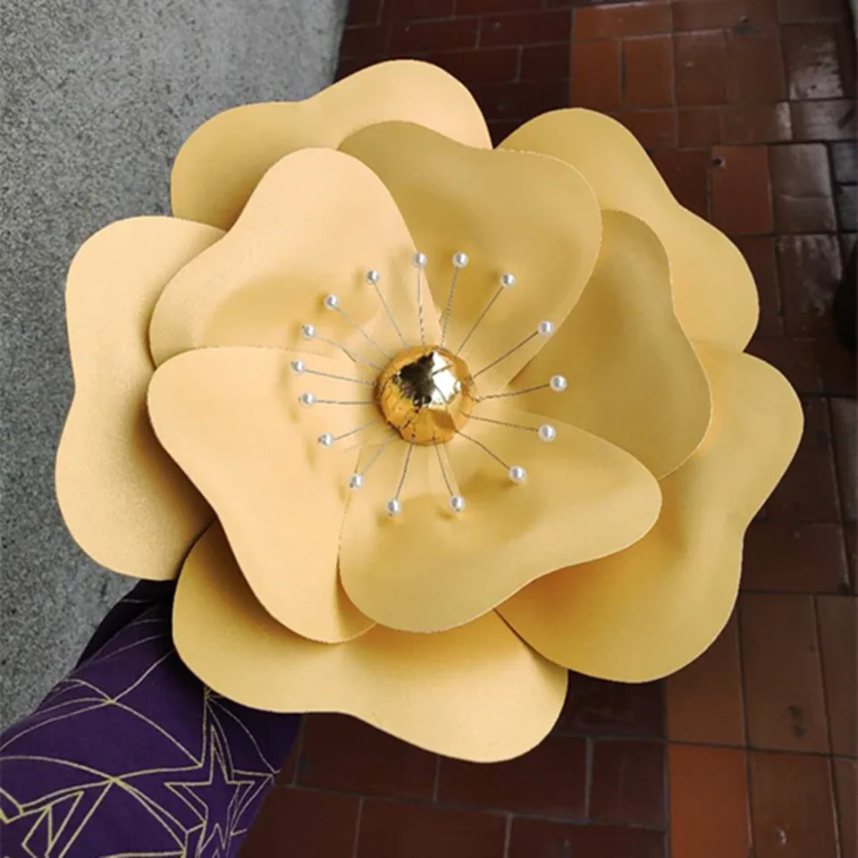 Золотой тычинки и жемчуг свадебный фон декоративные ручной работы готовые цветы