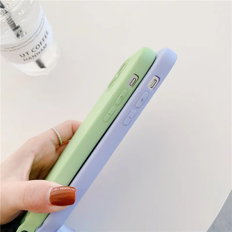 

Original liquid silicone Crossbody Necklace Phone Case For iPhone 12 11 Pro Max XS XR X 7 8Plus SE 2020 Lanyard Cord Strap Cover