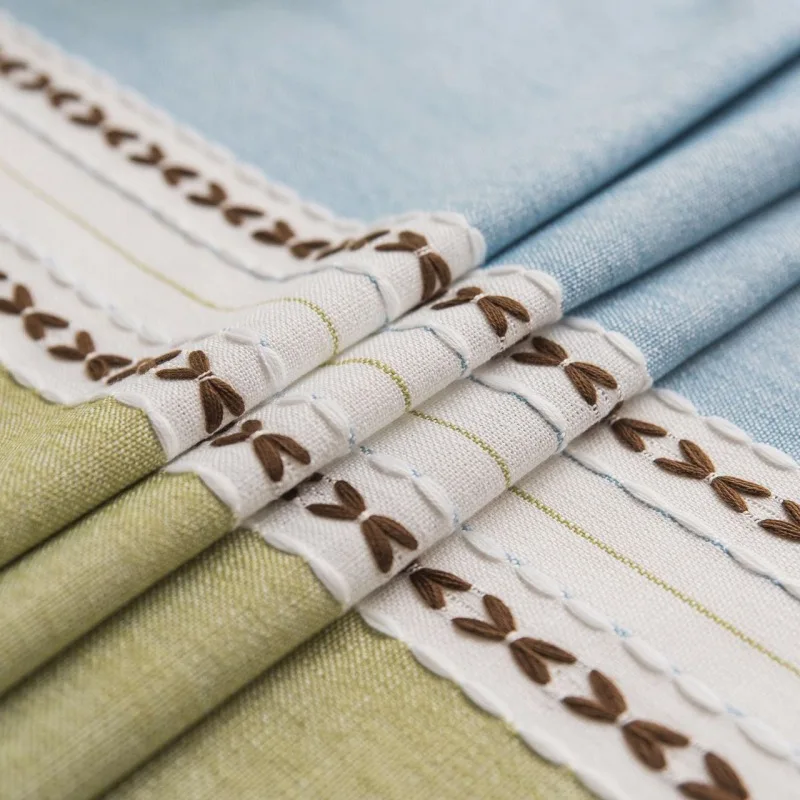 

Stitching Tassel Table Cloth Dust-Proof Cotton Linen Fabric Tabletop Decoration