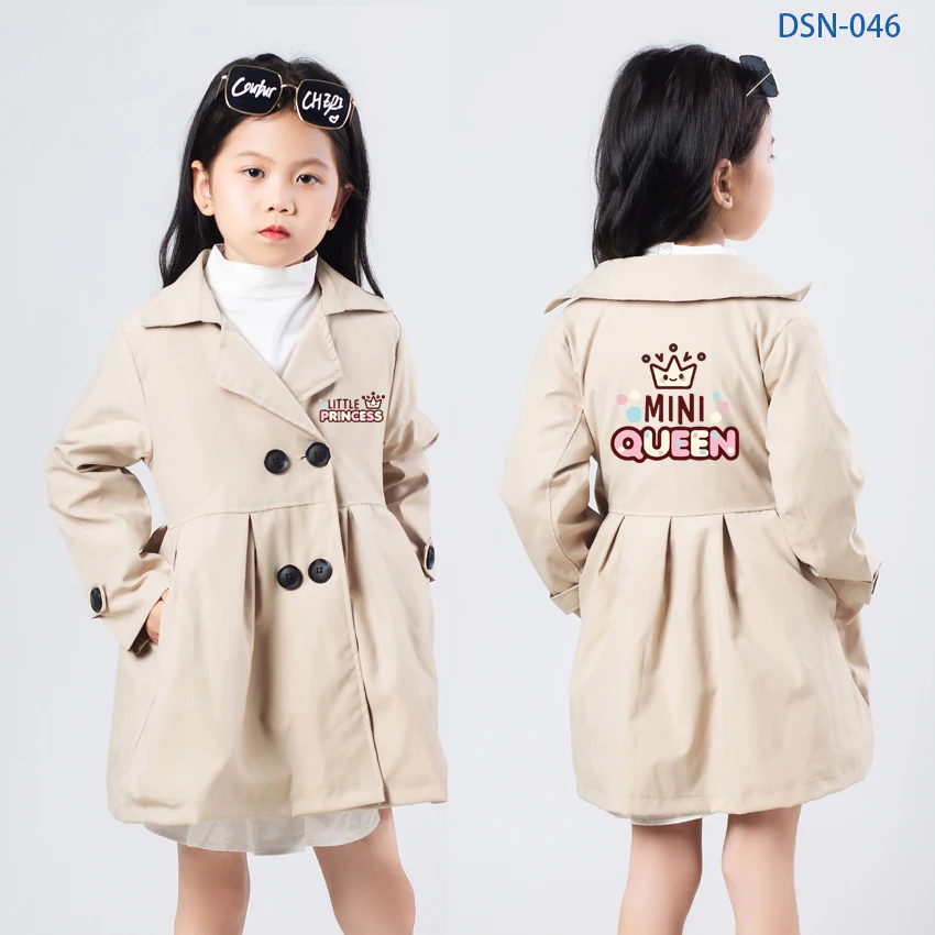 

2022 new children's windbreaker boutique fashion printed girls' coat loose and comfortable leisure Boutique Girls' jacket